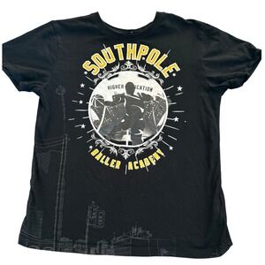 Southpole Y2K Graphic T-Shirt Baller‎ Academy Higher Education Size S Streetwear